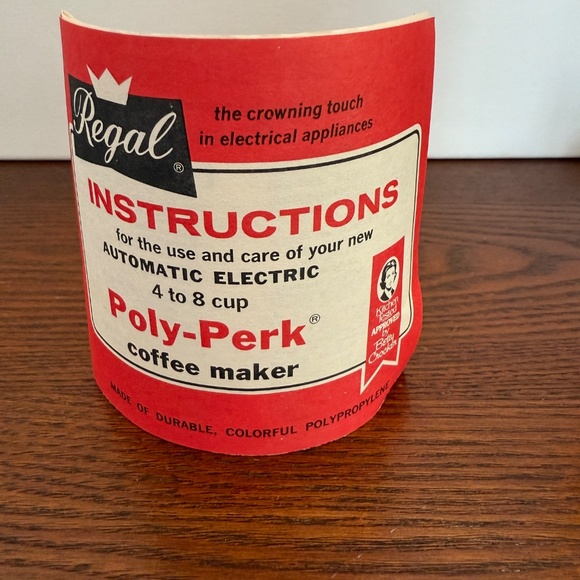 Vtg Daisy Floral Regal Poly Perk Coffee Maker 1980 4-8 cup NEW Unused USA Retro - Picture 12 of 13